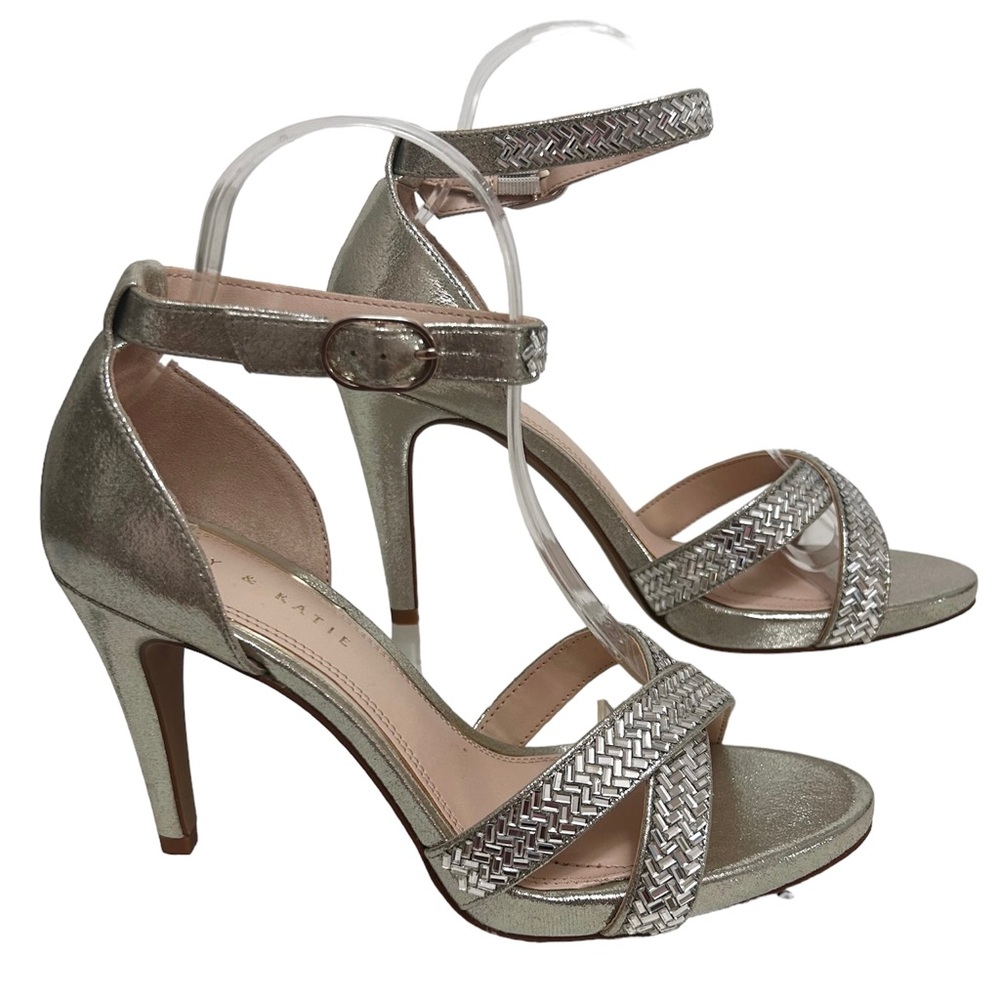 Kelly & Kate Sandals Gold Stilettos Rinestones